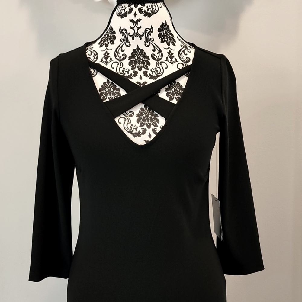 Boston Proper Maxi Travel Dress Black NWT! Size XS